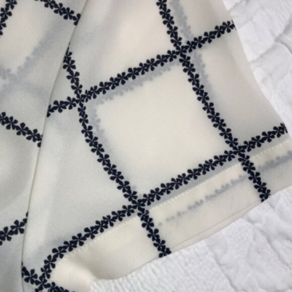 Van Heusen Women's Short Sleeve Plaid Blouse, Ivory, Medium - Picture 6 of 9